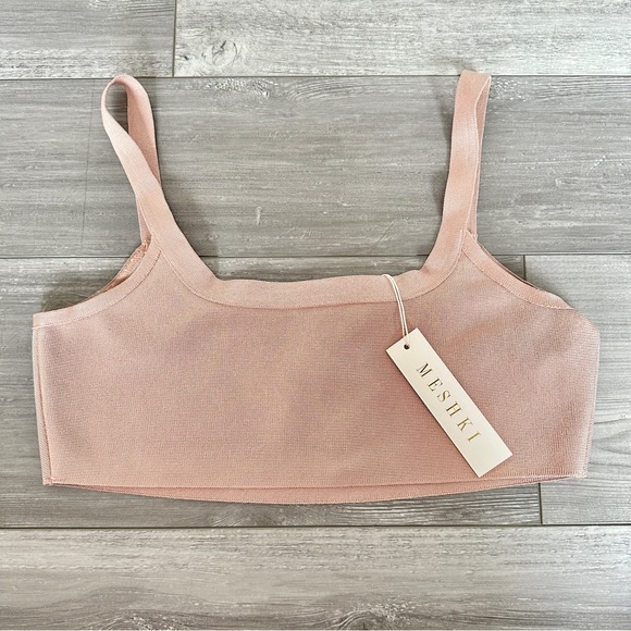 Meshki Nude Bandage Crop Top - Picture 2 of 8